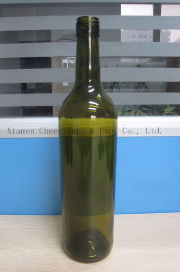 Bottiglia bordolese da 750 ml, bottiglia di vino, tappo a vite
